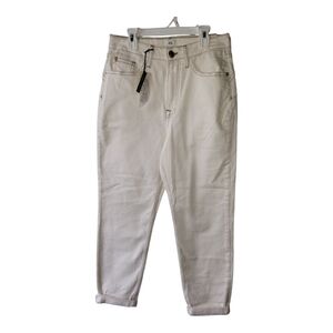 River Island Carrie High Rise Tapered Rolled Hem Jeans Women's Size 10s New